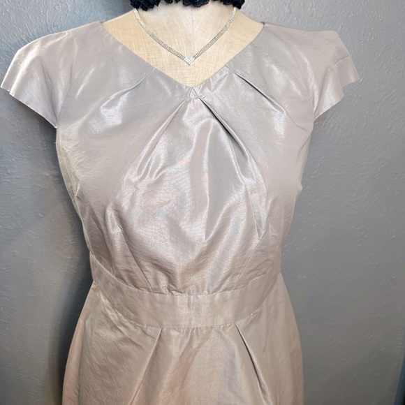 Banana Republic Silver Platinum Cocktail Dress Sz 6 - Picture 2 of 9